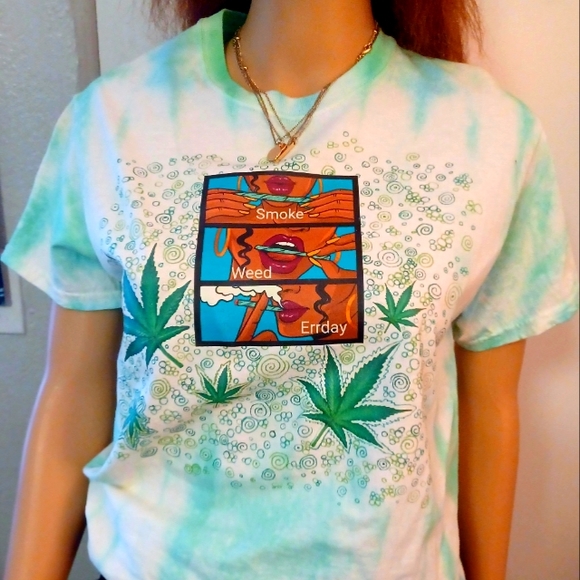 Hand dyed graphic tshirt - Picture 1 of 5